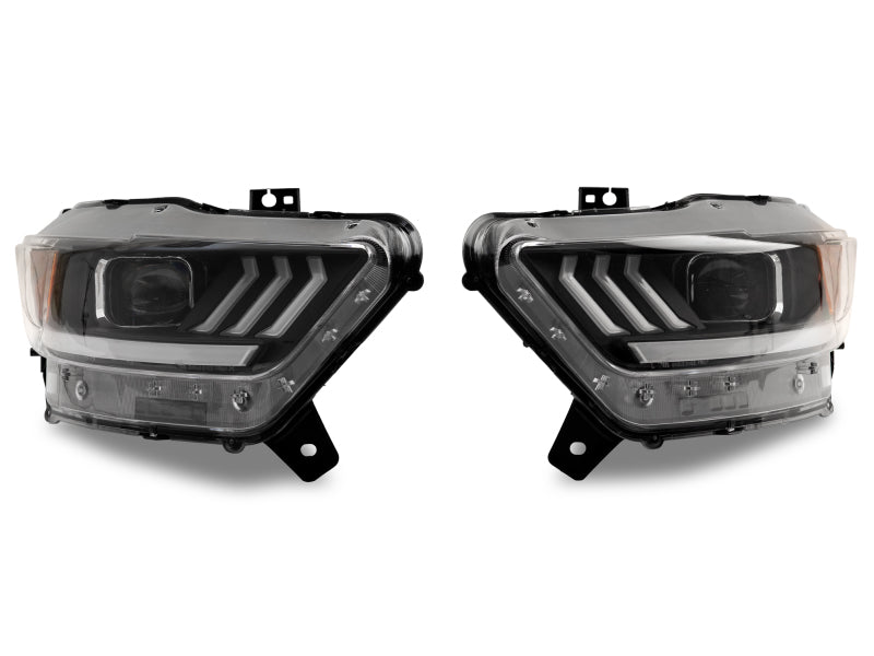 Raxiom 15-17 Ford Mustang GT350 GT500 LED Projector Headlights- Blk Housing (Clear Lens)