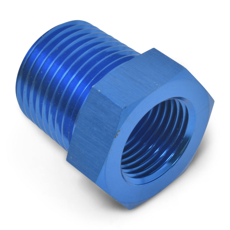 Russell Performance 1/2in Male to 1/4in Female Pipe Bushing Reducer (Blue)