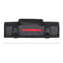 Load image into Gallery viewer, Go Rhino XVenture Gear Tool Wrench Roll - Small (3.5x3.5in. Closed) 12oz Waxed Canvas - Black