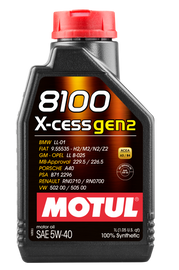 Motul 1L Synthetic Engine Oil 8100 5W40 X-CESS