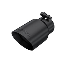 Load image into Gallery viewer, MBRP Tip 3in Round x 4in Inlet OD Dual Walled Angled Black Tip - Fits all 3in Exhausts