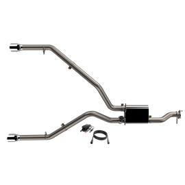 QTP 2019 + Ram 1500 CC/SB 5.7L Screamer 304 SS Cat Back Exhaust Split Rear Exit w/3in Tips