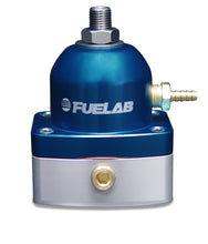 Load image into Gallery viewer, Fuelab 545 EFI Adjustable Mini FPR In-Line 90-125 PSI (1) -6AN In (1) -6AN Return - Blue