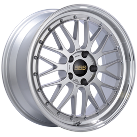 BBS LM 20x10 5x120 ET45 Diamond Silver Center Diamond Cut Lip Wheel -82mm PFS/Clip Required