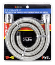 Load image into Gallery viewer, Spectre Stainless Steel Flex Fuel Line 3/8in. ID - 3ft. w/Chrome Clamps