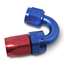 Load image into Gallery viewer, Russell Performance -6 AN Red/Blue 150 Degree Full Flow Swivel Hose End (With 9/16in Radius)