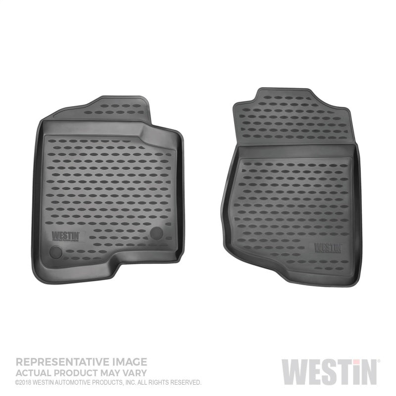 Westin 13-18 Ram 1500 Quad Cab / 13-18 Ram 1500/2500 Crew Cab Profile Floor Liners Front Row - Black