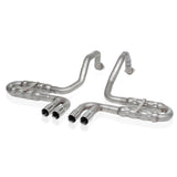 Stainless Works 1997-04 Corvette C5 2-1/2in Axleback Quad Rolled Edge Tips