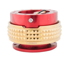 Load image into Gallery viewer, NRG Quick Release Kit - Pyramid Edition - Red Body / Chrome Gold Pyramid Ring