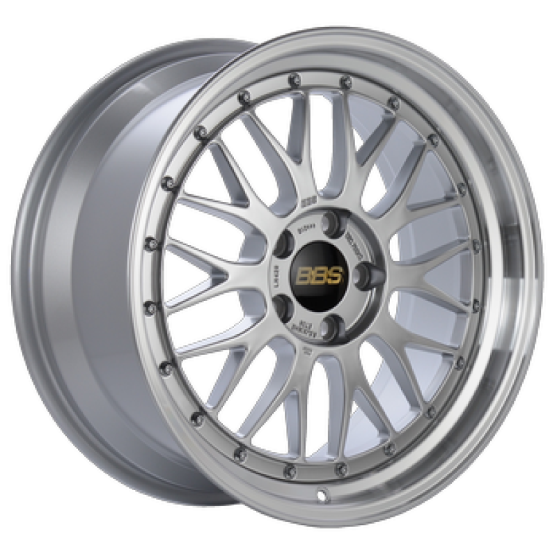 BBS LM 18x9 5x114.3 ET42 Diamond Silver Center Diamond Cut Lip Wheel - 82mm PFS/Clip Required