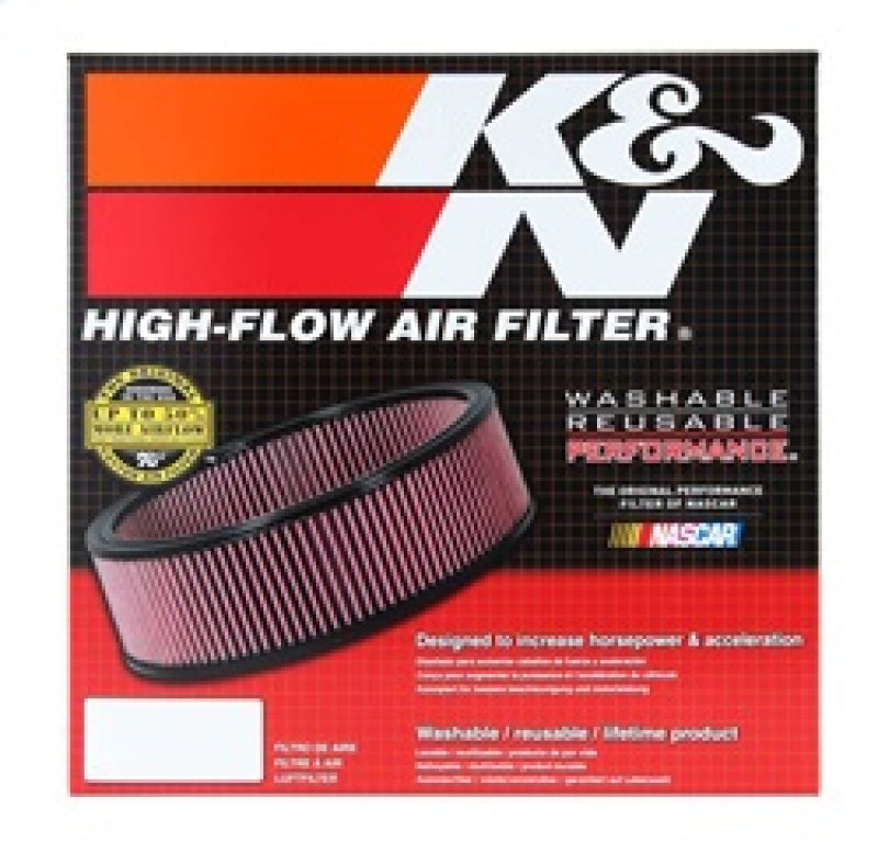 K&N Universal Custom Air Filter - Oval Shape 11.5in Outer Length / 8.125in Outer Width / 4in Height