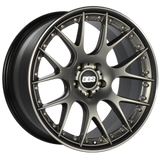 BBS CH-RII 22x10 5x120 ET38 / 72.5 CB Satin Platinum Center Black Lip SS Rim Protector Wheel