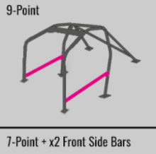 Load image into Gallery viewer, Cusco SFTY21 2-Passenger 9-Point BLK DASH-THROUGH Roll Cage Subaru STi GRB 08-14 (S/O/No Cancel)