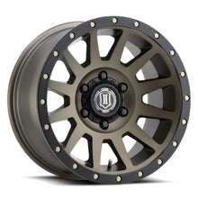 Load image into Gallery viewer, ICON Compression 17x8.5 6x135 6mm Offset 5in BS 87.1mm Bore Bronze Wheel