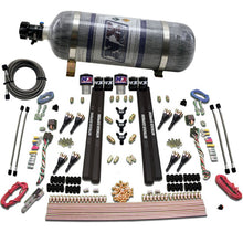 Load image into Gallery viewer, Nitrous Express SX2 Dual Stage/Gas/Rails 8 Nozzles Nitrous Kit (200-1200HP) w/Composite Bottle