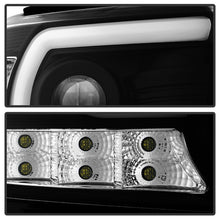 Load image into Gallery viewer, Spyder GMC Sierra 14-16 Projector Headlights Light Bar DRL Blk PRO-YD-GS14V2-LBDRL-BK