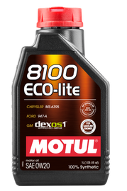 Motul 1L Synthetic Engine Oil 8100 0W20 ECO-LITE