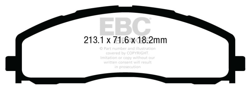 EBC 13+ Ford F250 (inc Super Duty) 6.2 (2WD) Yellowstuff Front Brake Pads