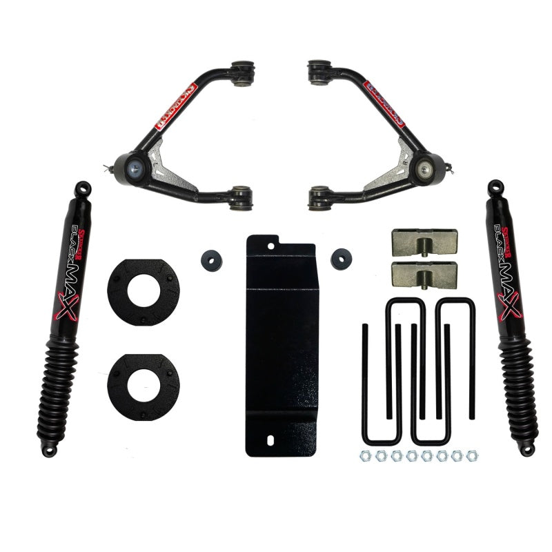 Skyjacker 2014-2016 GM 1500 4WD (w/Cast UCA) 3.5-4in UCA Lift Kit w/Rear Black Max B8500 Shocks