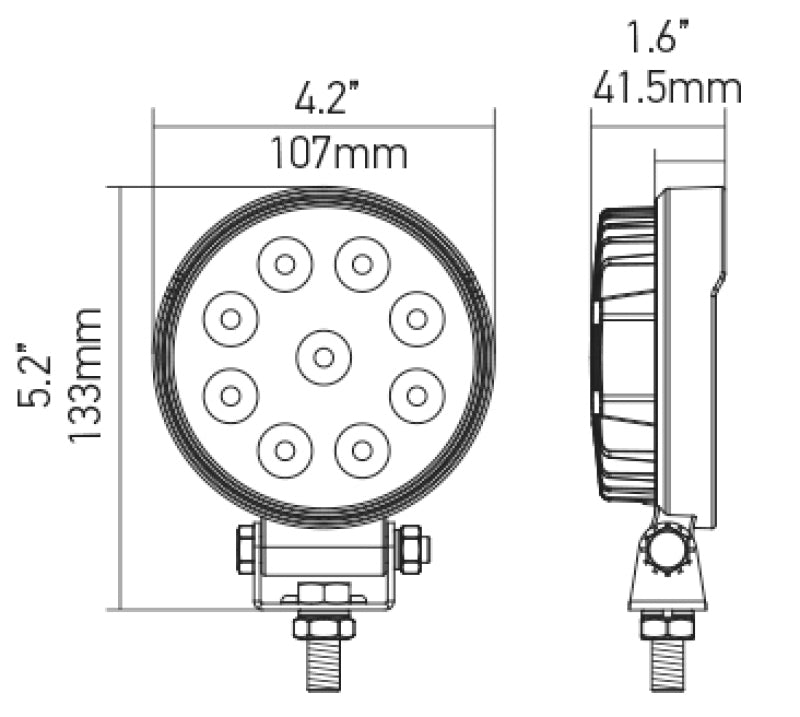 Hella ValueFit Work Light 5RD 1.0 LED MV LR LT