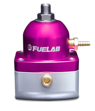 Load image into Gallery viewer, Fuelab 515 TBI Adjustable FPR Large Seat 10-25 PSI (2) -10AN In (1) -6AN Return - Purple
