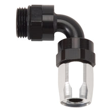 Load image into Gallery viewer, Russell Performance Swivel Hose End Assy #10 AN Male SAE Port to #8 Hose 90 Deg Clr/Blk Anodized