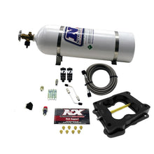 Load image into Gallery viewer, Nitrous Express Q-Jet/Holley Spread Bore Hitman Nitrous Kit (100-150-200HP) w/15lb Bottle