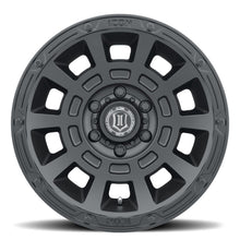 Load image into Gallery viewer, ICON Thrust 17x8.5 5x5 -6mm Offset 4.5in BS Satin Black Wheel