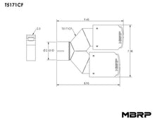 Load image into Gallery viewer, MBRP Universal Carbon Fiber Dual Tip 3.5in OD/2.5in Inlet