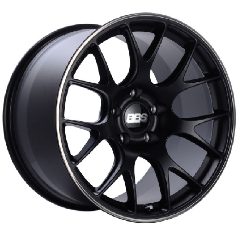 BBS CH-R 20x9 5x130 ET49 / 71.6 CB Satin Black Polished Rim Protector Wheel