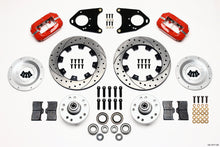 Load image into Gallery viewer, Wilwood Forged Dynalite Front Kit 12.19in Drilled Red 71-80 Pinto/Mustang II Disc &amp; Drum