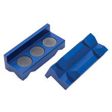 Load image into Gallery viewer, Russell Performance Blue Anodized Billet Aluminum Vice Jaws