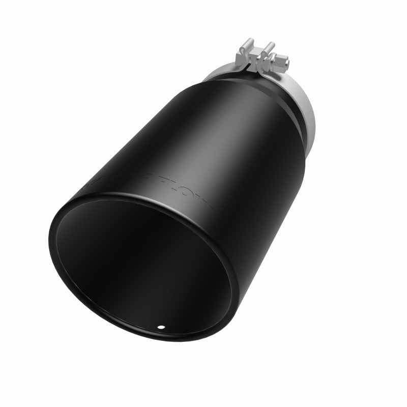 MagnaFlow Tip Stainless Black Coated Single Wall Round Single Outlet 6in Dia 5in Inlet 13in L