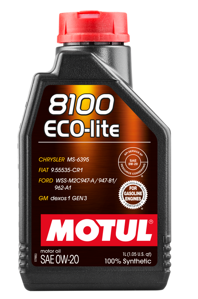 Motul 1L Synthetic Engine Oil 8100 0W20 ECO-LITE