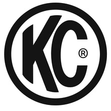 Load image into Gallery viewer, KC HiLiTES 5in. Round ABS Stone Guard for Apollo Lights (Single) - Black w/White KC Logo