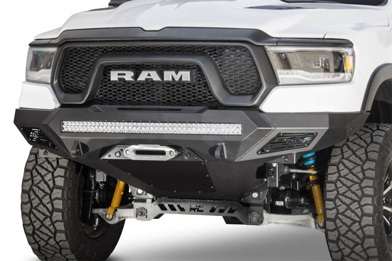 Addictive Desert Designs 2019 Ram Rebel 1500 Stealth Fighter Fr Bumper w/Winch&Parking Sensor Mounts