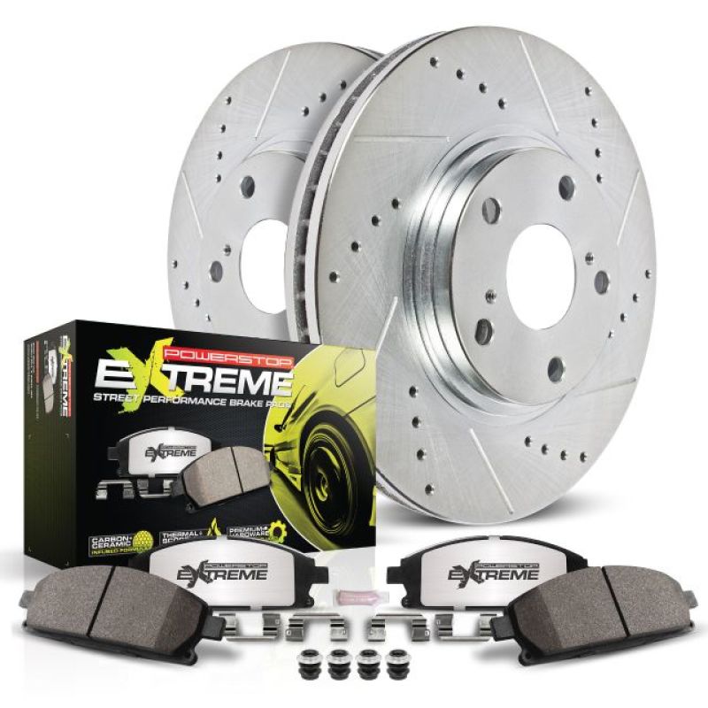 Power Stop 13-14 Ford Mustang Rear Z26 Street Warrior Brake Kit