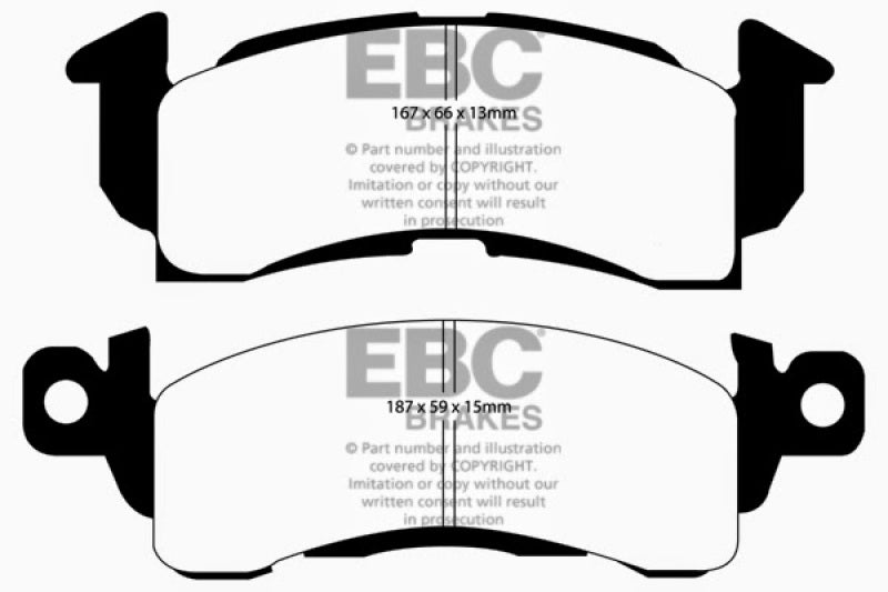 EBC 73-74 Buick Apollo 4.1 Yellowstuff Front Brake Pads