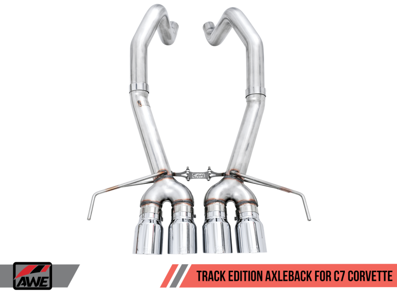 AWE Tuning 14-19 Chevy Corvette C7 Z06/ZR1 (w/AFM) Track Edition Axle-Back Exhaust w/Chrome Tips