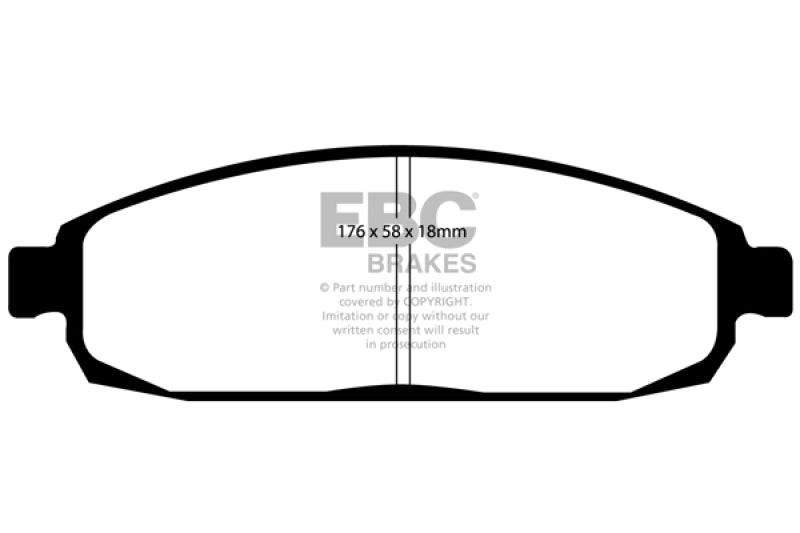 EBC 05-10 Jeep Commander 3.7 Extra Duty Front Brake Pads