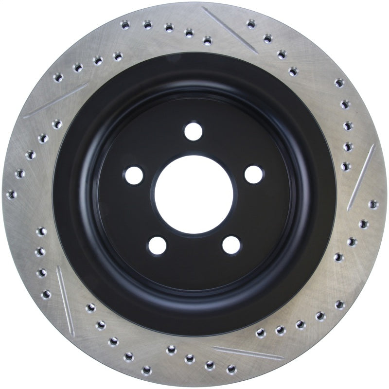 StopTech Slotted & Drilled Sport Brake Rotor - 2015 Ford Mustang GT - Rear Right