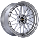 BBS LM 19x10 5x112 ET50 Diamond Silver Center Diamond Cut Lip Wheel - 82mm PFS Required