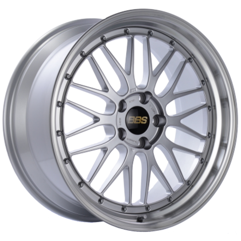 BBS LM 19x8.5 5x120 ET18 Diamond Silver Center Diamond Cut Lip Wheel - 82mm PFS Required