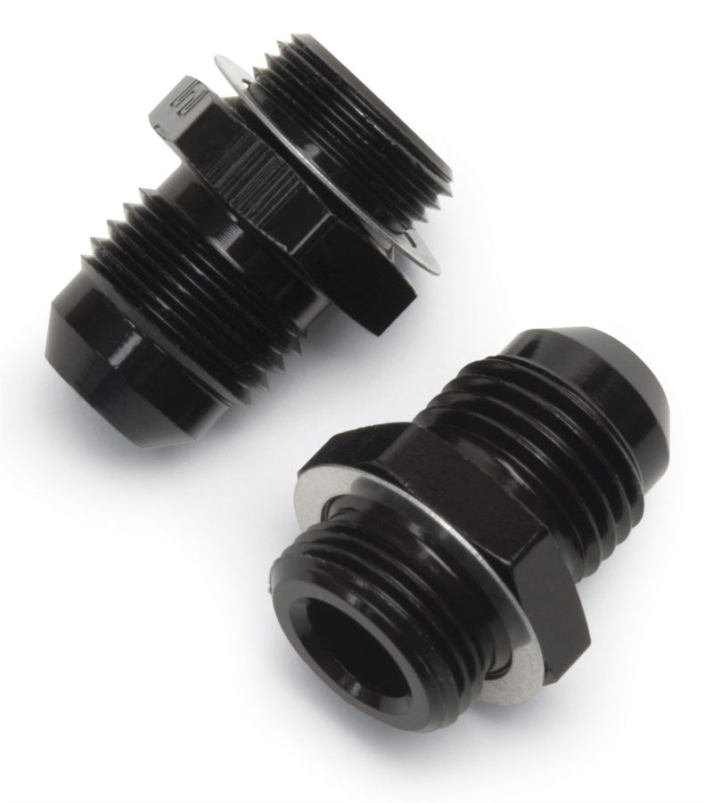 Russell Performance -6 AN Carb Adapter Fittings (2 pcs.) Black