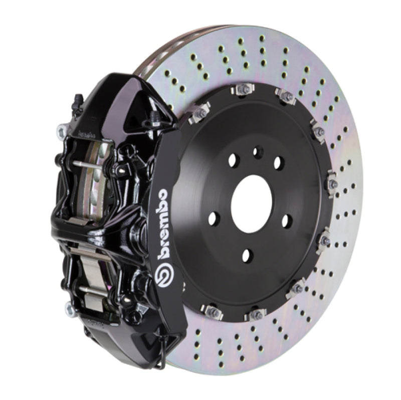 Brembo 03-07 Cayenne/S/Turbo Front GT BBK 6 Piston Cast 405x34 2pc Rotor Drilled-Black