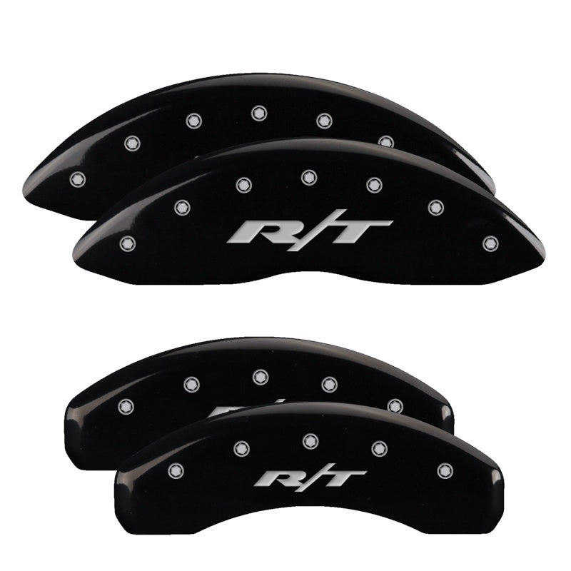 MGP 4 Caliper Covers Engraved Front & Rear Stingray Black finish silver ch