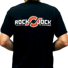 Load image into Gallery viewer, RockJock T-Shirt w/ Patch Logo on Front and Large Logo on Back Black Large
