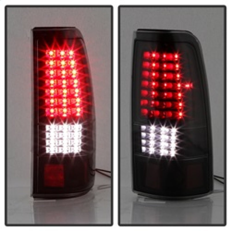 xTune 03-06 Chevrolet Silverado 1500 LED Tail Lights - Black Smoke (ALT-JH-CSIL03-LED-BSM)