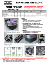 Load image into Gallery viewer, HKS Step2 Forged Piston Kit For RB26 - 86.5mm Bore