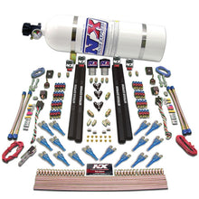 Load image into Gallery viewer, Nitrous Express Shark Dual Stage/Gas/Rails 16 Nozzles Nitrous Kit (200-1200HP) w/15lb Bottle